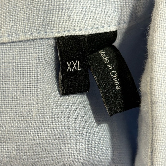 Theory Men's Light Blue Shirt XXL 100% LINEN - Picture 4 of 8